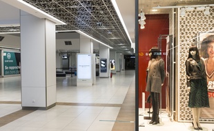 Un centre commercial désert à Rouen, en novembre 2020.