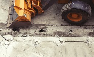Un bulldozer (illustration).