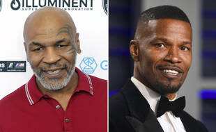 Jamie Foxx (à droite) jouera le rôle de Mike Tyson (à gauche) dans une série télévisée produite par Martin Scorsese.