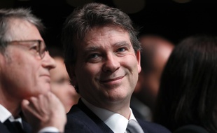 Arnaud Montebourg lors du meeting du PS en vue de la présidentielle et des législatives, le 5 février 2017 à Paris.