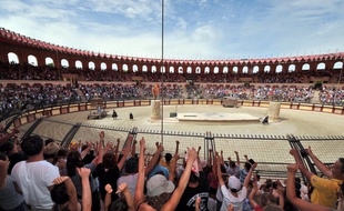 Le Signe du triomphe et son combat de gladiateurs, l'un des spectacles phares du Puy du Fou.