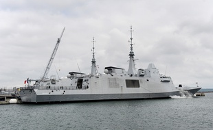 La frégate «Aquitaine» de la Marine française, à Brest, en 2017.