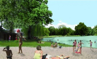 Une baignade dans le lac Daumesnil.