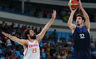 Nando de Colo, contre l'Espagne, aux Jeux Olympiques, le 17 août 2016.