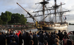 L'Hermion à Rochefort en juin 2018.