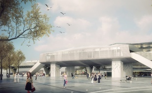 Vue de la future station de métro Cesson ViaSilva, qui sera le terminus de la ligne B.