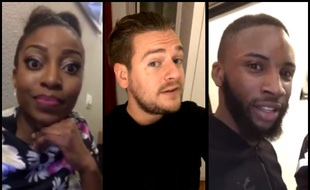Les snapchatteurs Miya Mfumu, Jeremstar et OhPlai.
