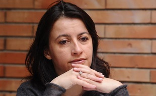 Cécile Duflot en conférence de presse à Toulouse, le 25 février 2011