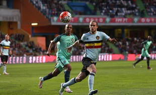 Gillet sous le maillot blge en mars dernier au Portugal.