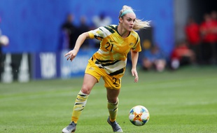 Ellie Carpenter, ici lors d'une rencontre de la Coupe du monde 2019 en France entre l'Australie et l'Italie.