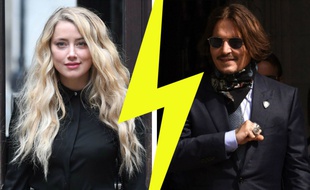 Amber Heard et Johnny Depp (montage)