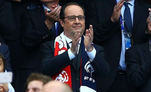 François Hollande pendant France-Roumanie au Stade de France, le 10 juin 2016.