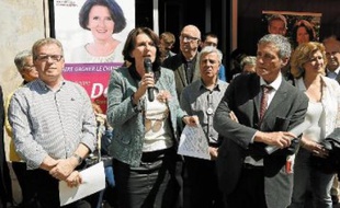 Anne-Yvonne Le Dain (ici avec J.-P. Moure et P. Saurel) espère « peser sur certains dossiers ».