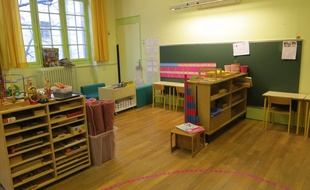 Une classe de maternelle à Paris en 2018.