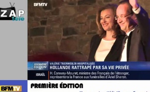 Capture d'écran du zap actu du 14 janvier 2014.