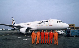 Le tout premier A320 sur le tarmac de Toulouse, le 22 février 1987