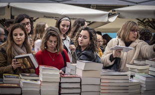 Sant Jordi day celebration in Barcelona, Spain - 23 Apr 2019