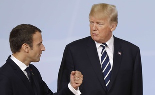 Les présidents Emmanuel Macron et Donald Trump, le 7 juillet au sommet du G20 à Hambourg, Allemagne