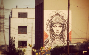 Fresque de street artiste à Los Angeles