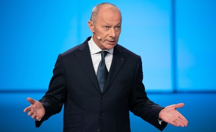 Thierry Bolloré au Mondial de l'Auto à Paris, le 2 octobre 2018.