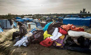 La "Jungle" de Calais, le 29 octobre 2015, dans le nord de la France