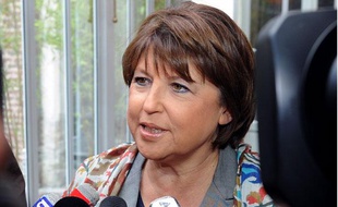 Martine Aubry réagit aux rebondissements dans l'affaire DSK le 1er juillet 2011 à Paris.