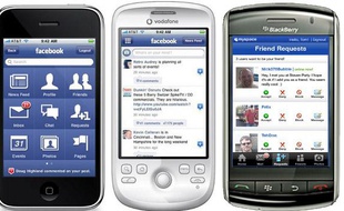 Facebook sur iPhone, Android et BlackBerry