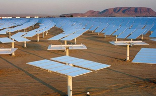 Une centrale de production d'électricité solaire, aux Etats-Unis, en 2006.