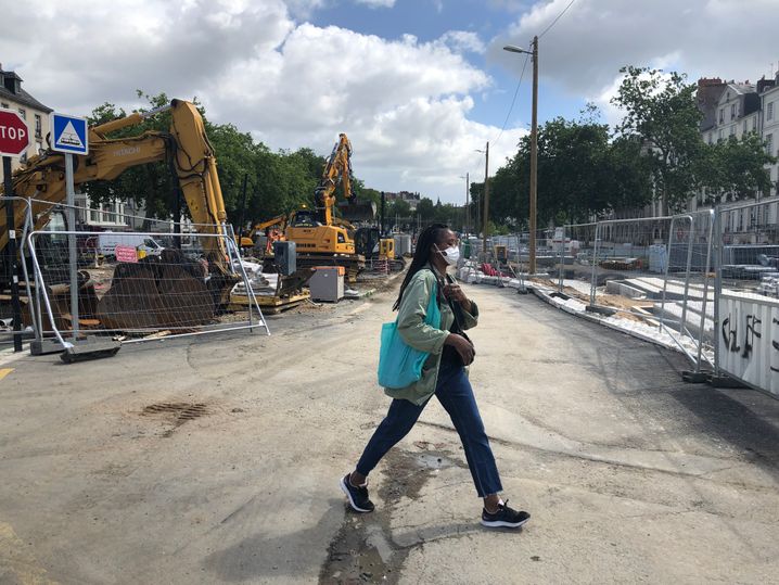 A Nantes, le 6 juillet 2021. La station Commerce est en travaux jusqu'à fin août.