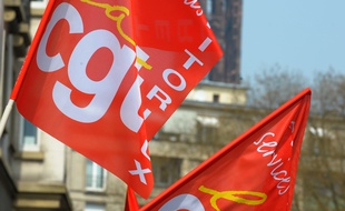 Des organisations syndicales appellent à un rassemblement devant le tribunal de Mulhouse, vendredi à 9h, en soutien d'un militant CGT arrêté lors de la venue de Manuel Valls, Emmanuel Macron et Myriam El Khomri à Mulhouse, le lundi 22 février 2016.