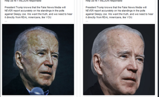 Le président Trump a lancé jeudi une campagne publicitaire sur Facebook, visant à discréditer son opposant politique Joe Biden.