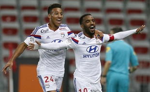 L'attaquant de l'OL Alexandre Lacazette à Nice, le 1er novembre 2014.