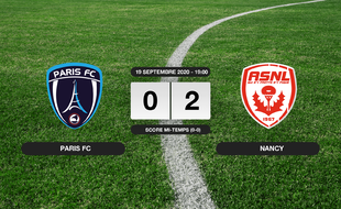 Ligue 2, 4ème journée: Nancy bat le Paris FC 0-2 au stade Charléty