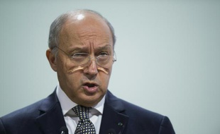 Le ministre des Affaires étrangères Laurent Fabius le 7 décembre 2015 au Bourget