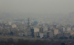 Téhéran sous la pollution le 30 décembre 2015