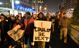Manifestation à Washington après la multiplication des bavures policières contre des Noirs, le 5 décembre 2014