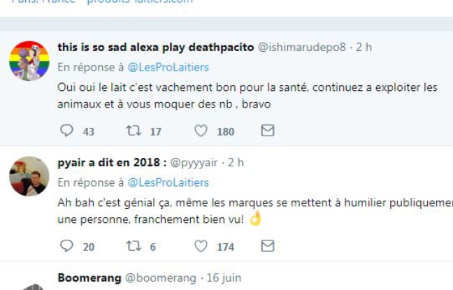 Je Ne Suis Pas Un Homme Meme L'association «Les produits laitiers» critiquée après avoir repris le