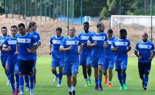 Les joueurs de Troyes à l'entraînement, le 25 juin 2015.