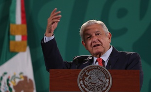 Le président mexicain Andrés Manuel Lopez Obrador, à Mexico le 27 juillet 2021 (illustration).