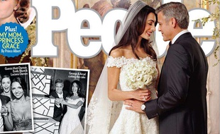 La une du magazine People sur le mariage de George Clooney et Amal Alamuddin
