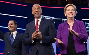 Julian Castro, Cory Booker et Elizabeth Warren ont dominé le premier débat de la primaire démocrate, le 26 juin 2019.