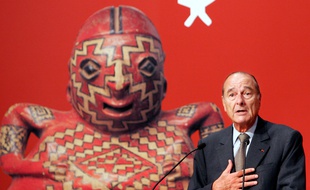 Jacques Chirac le 20 juin 2006 pour l'inauguration du musée du Quai Branly.