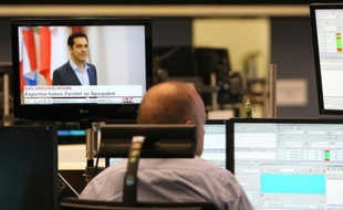 Un trader le 13 juillet 2015 à la Bourse de Francfort