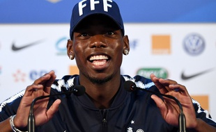 Paul Pogba en conférence de presse à Istra pendant la Coupe du monde, le 24 juin 2018.