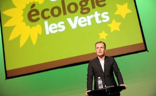 Le député EELV François de Rugy lors d'un meeting à Nantes, le 14 mars 2011.