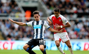 Florian Thauvin sous les couleurs de Newcastle face à Arsenal, le 29 août 2015.