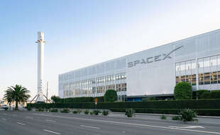 Le siège de SpaceX à Los Angeles.