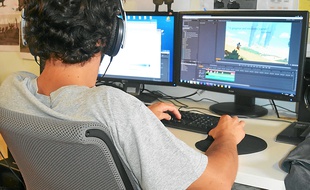 Un employé d'Ubisoft, dans le studio de Castelnau-le-Lez.