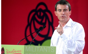 Manuel Valls en clôture de l'université d'été du Parti socialiste.