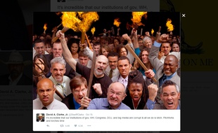 Un tweet du shérif David Clarke Jr, fervent soutien de Donald Trump.